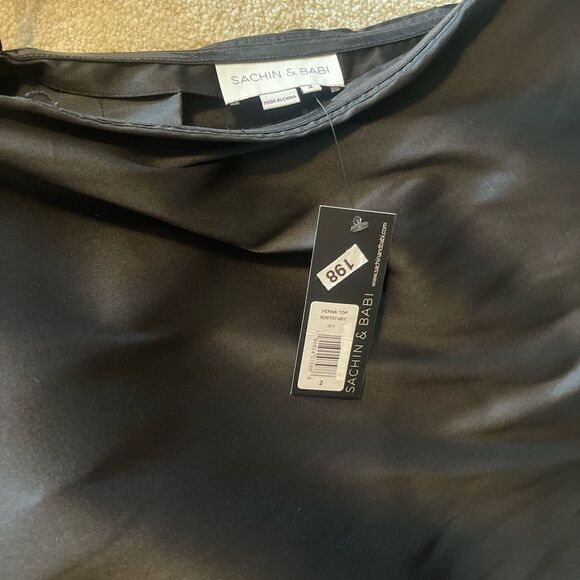 Sachin + Babi Black High-Low A-Line Mini Skirt - Picture 4 of 4